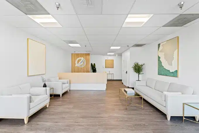 A comfortable room with couches at The Freedom Center